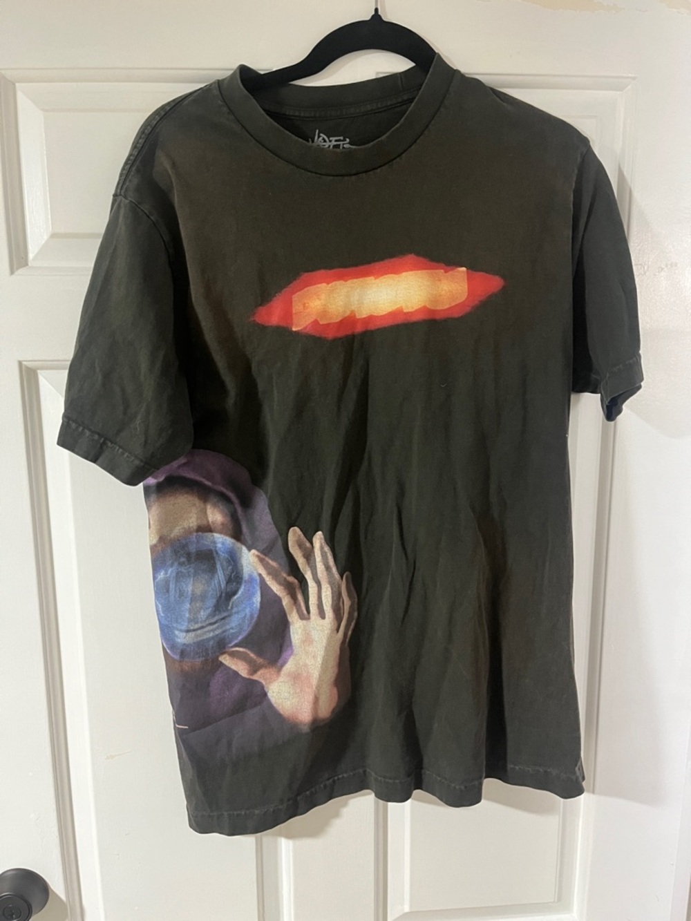 Travis Scott Black Tee with White Signature Print